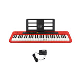 Teclado de 5 octavas Casio CT-S200 RD con adaptador de 9,5 V