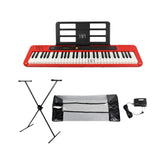 Teclado Casio Casiotone CT-S200RD con base, forro y adaptador de 110/220 V