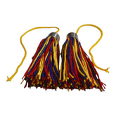 Borlas Tricolor Para Bastón De Mando De Banda Marcial Par