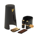 Abrazadera de cuero para saxofón alto Vandoren LC27P con 3 placas