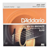 Encordado Guitarra Electroacustica Daddario Ej10 10-47