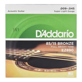 Encordado Guitarra Electroacustica Daddario Ez890 09-45