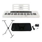 Teclado Casio Ct-s200 We + Base + Estuche Semiduro + Adaptador