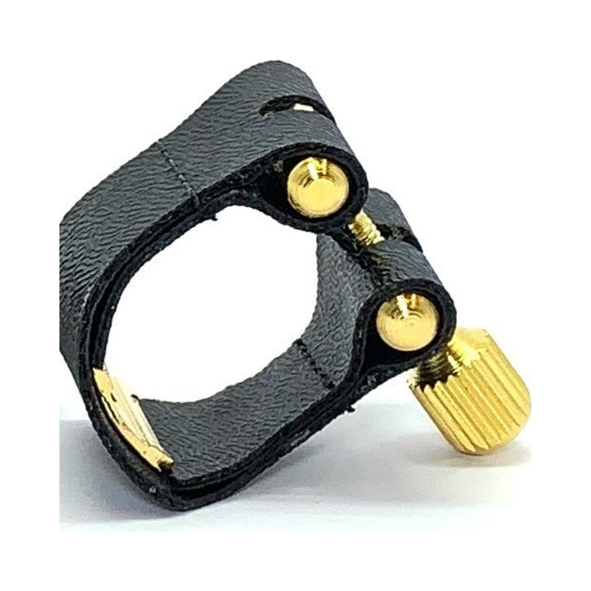 Abrazadera con tapa para saxofón barítono Barkley ABTOBR1 dorada, vista 2