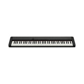 Teclado de 76 teclas Casio CT-S1-76 negro con adaptador — vista completa sobre fondo blanco