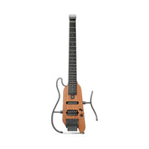 Guitarra eléctrica de viaje Donner HUSH-X EC6808 natural con kit — vista 1