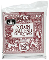 Encordado Ernie Ball Guitarra Acustica Pack 3 Nylon 3409