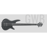 Bajo eléctrico de 5 cuerdas Ibanez GWB35 Black Flat — vista 1