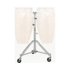 Soporte doble para congas LP LP290B ajustable con ruedas — vista 1