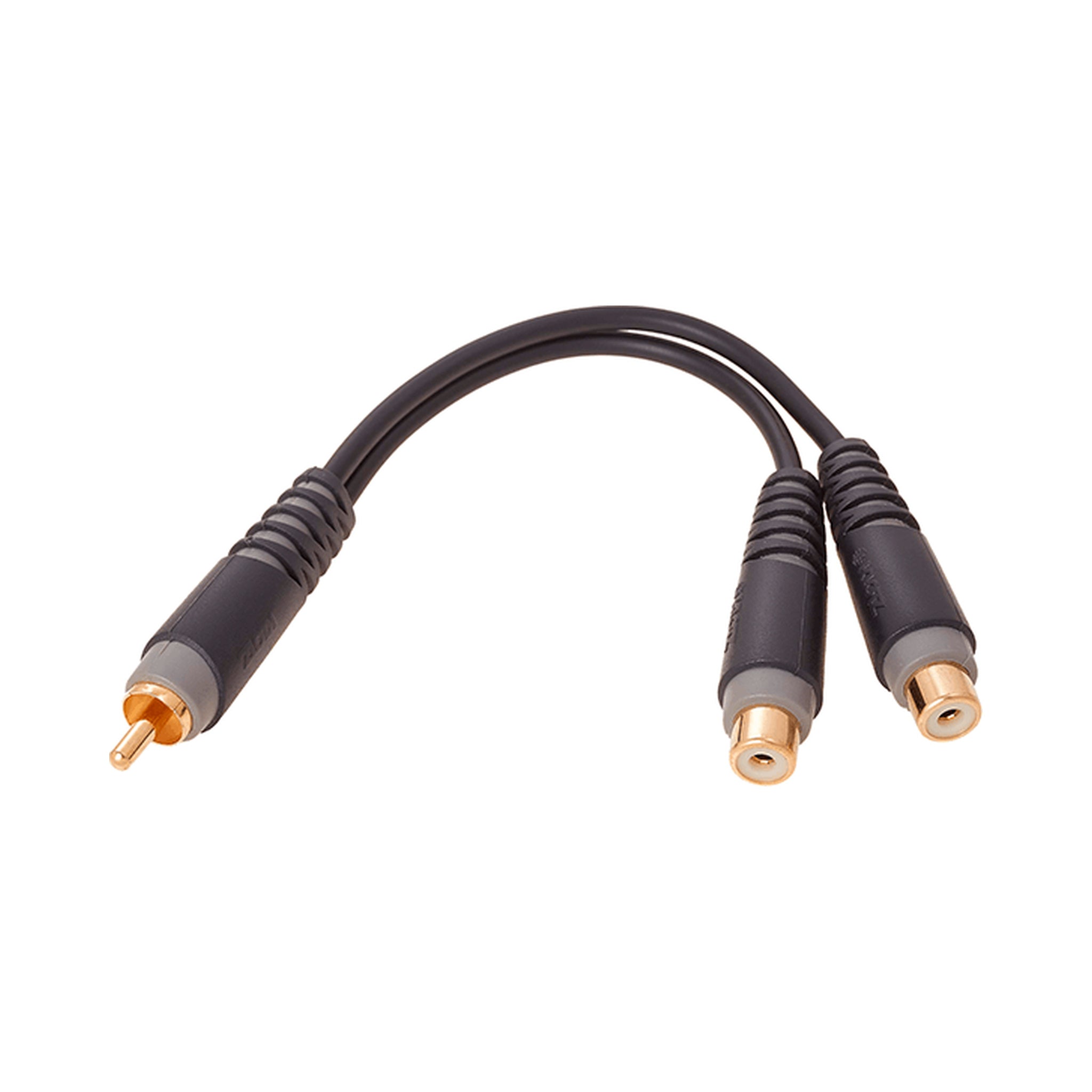 Adaptador de audio en Y Klotz AYU-9 con conexión RCA macho — imagen real del producto