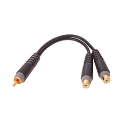 Adaptador de audio en Y Klotz AYU-9 con conexión RCA macho — imagen real del producto
