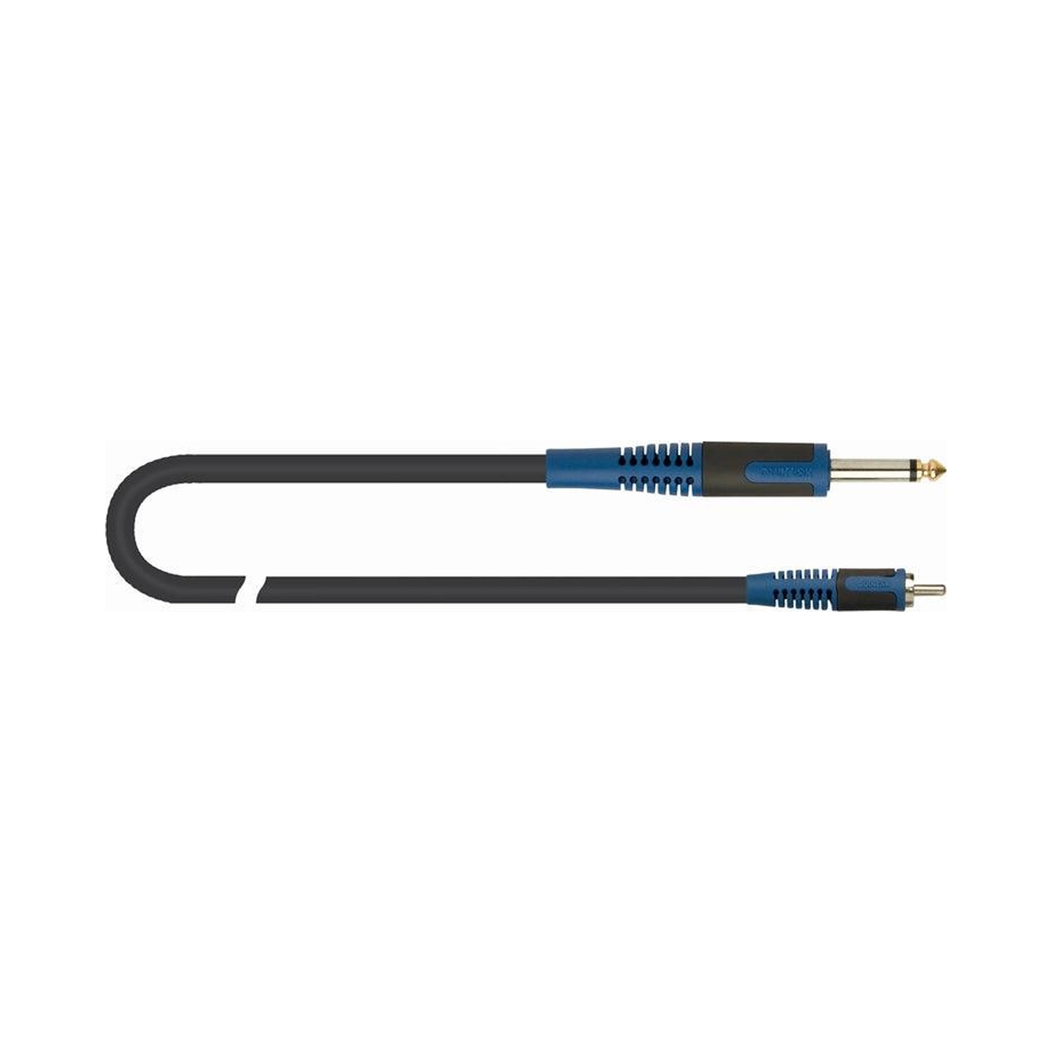 Cable de audio Quik Lok RKSA128-5 jack mono de 6,3 mm a RCA de 5 m