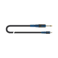 Cable de audio Quik Lok RKSA128-5 jack mono de 6,3 mm a RCA de 5 m