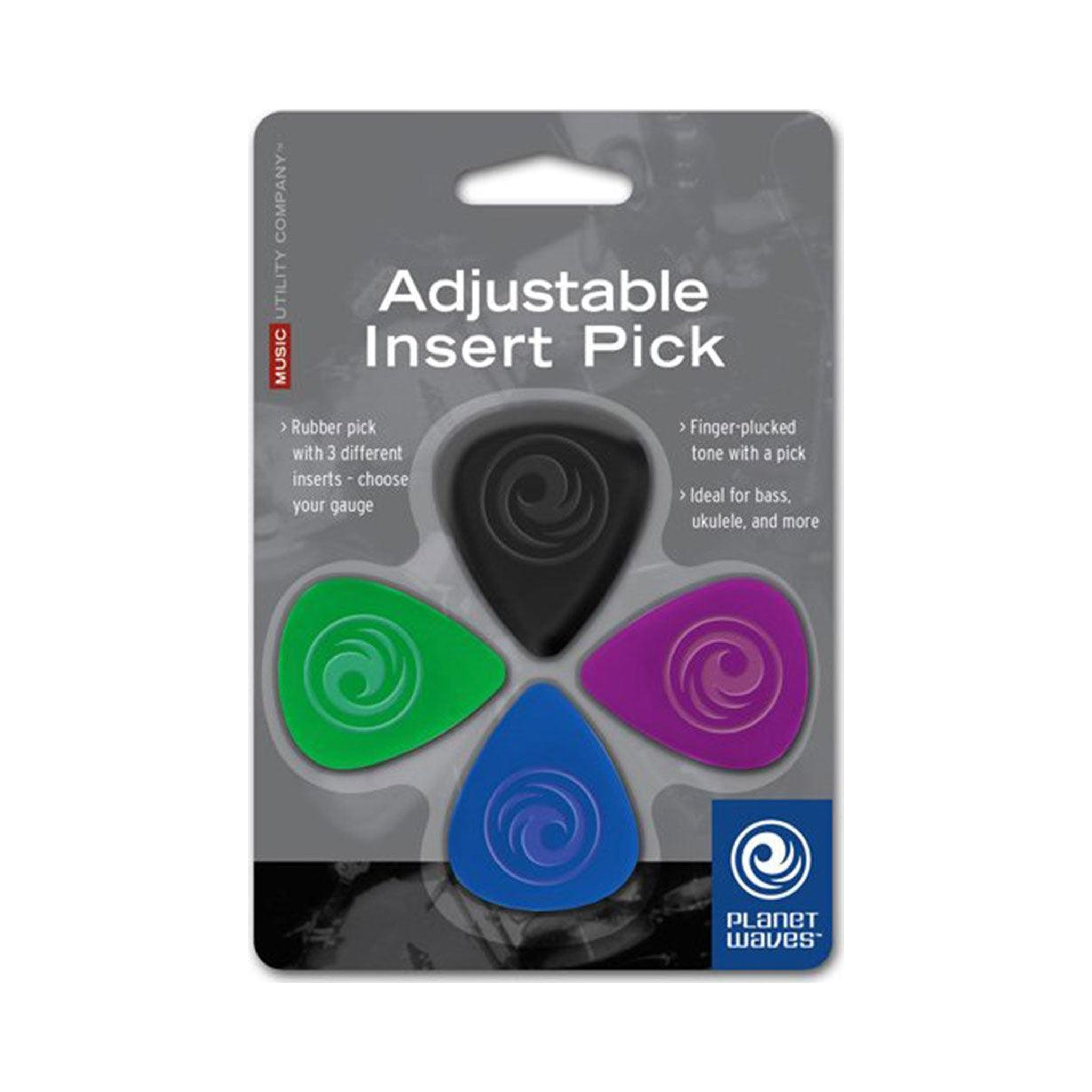 Púa ajustable para bajo y guitarra D’Addario PW-IP con inserciones — vista 1