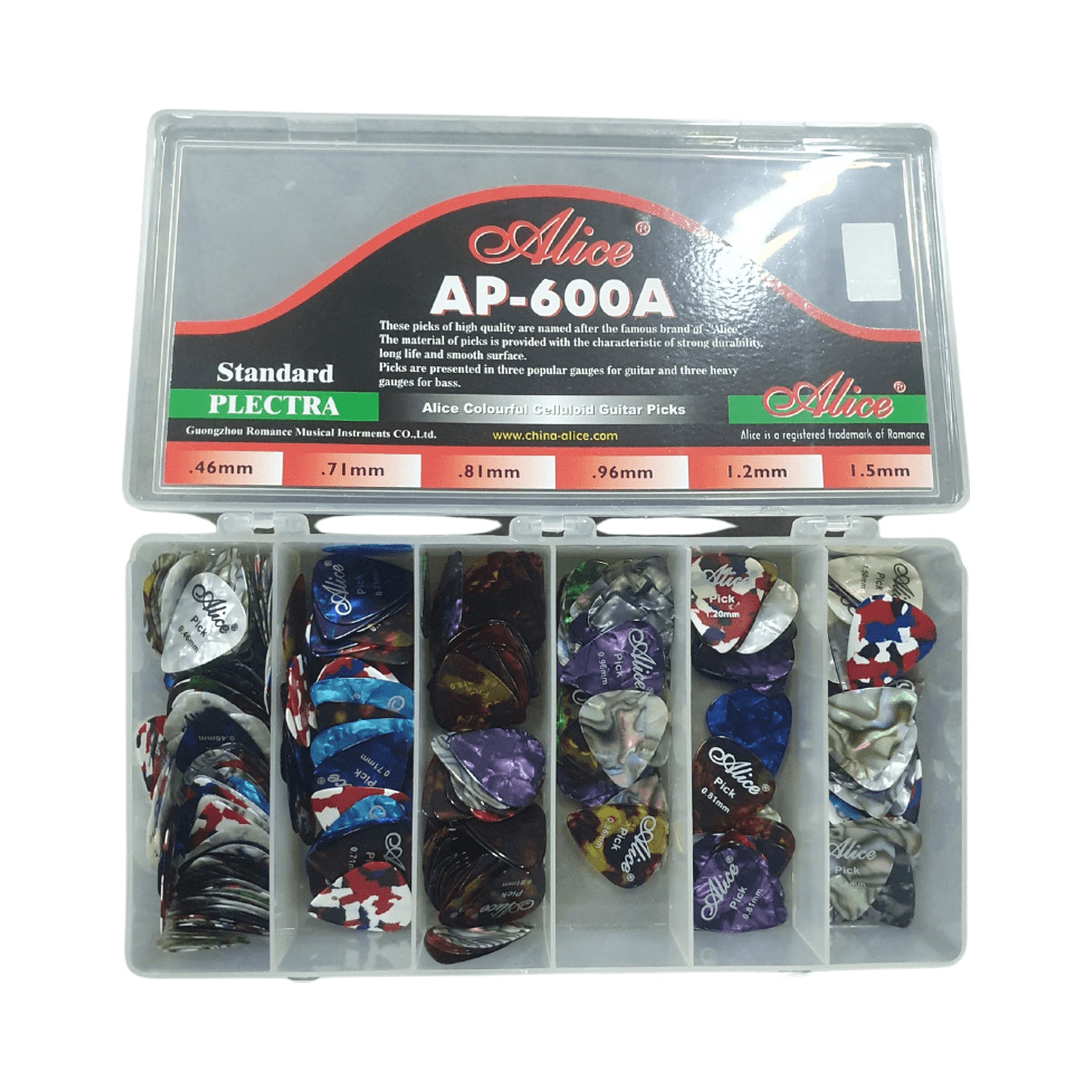 Púa para guitarra Alice AP600-A por unidad en colores variados — vista 1