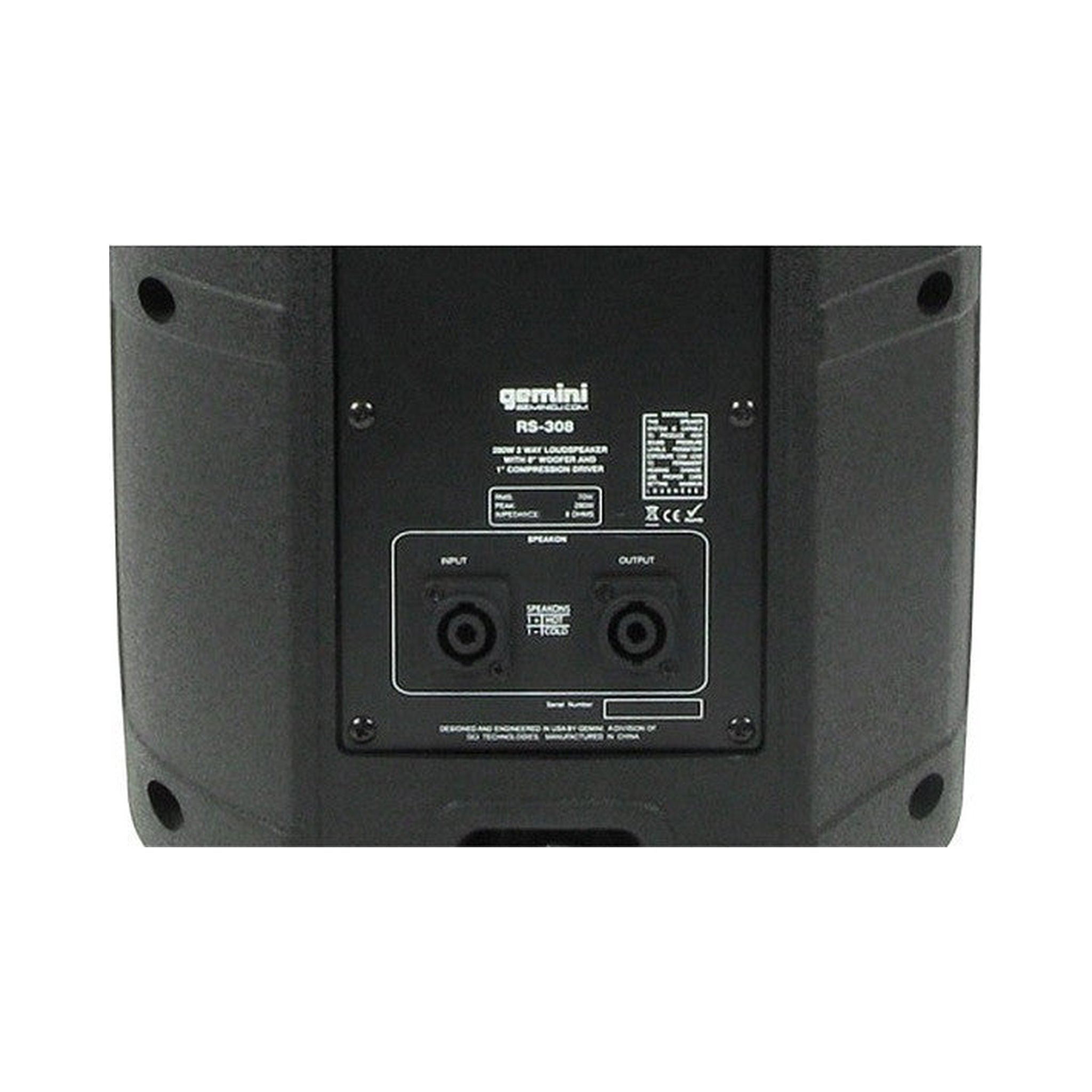 Cabina pasiva Gemini RS-308 de ocho pulgadas y 120 W RMS — vista 2