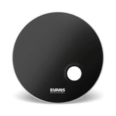 Parche resonante Evans EMAD BD22REMAD de 22 pulgadas negro con puerto — vista 1