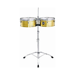 Timbaletas Meinl Luis Conte LC1BRASS de 14 y 15 pulgadas con soporte — vista 1