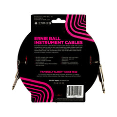 Cable de instrumento Ernie Ball P06396 trenzado de 18 pies rojo y negro — vista 2