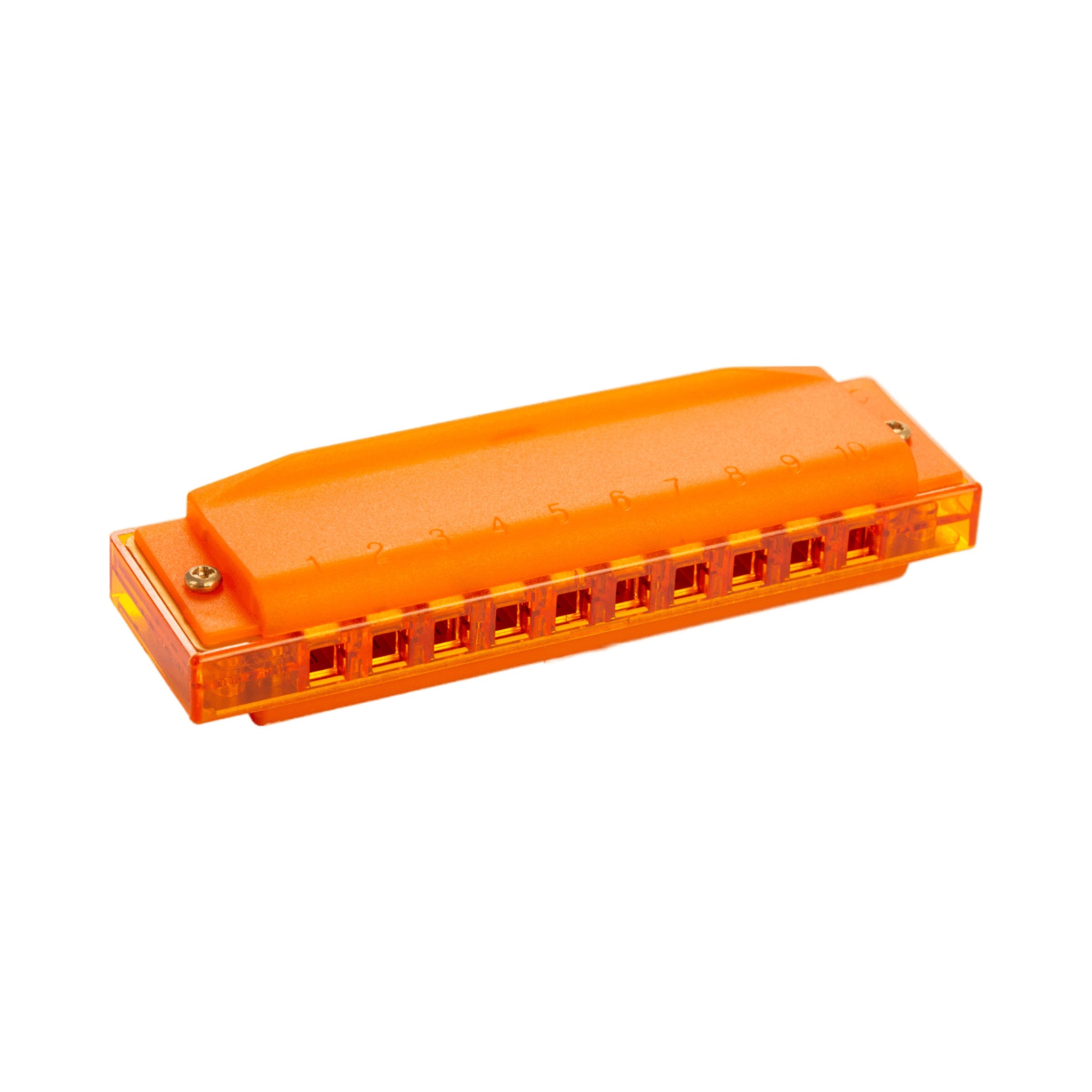 Armónica Hohner Translucent Harps M5251 naranja en Do de diez orificios — vista 1