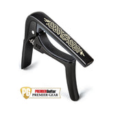 Cejilla para guitarra Dunlop 63CBKC Trigger Fly Celtic Knot negra — vista 1