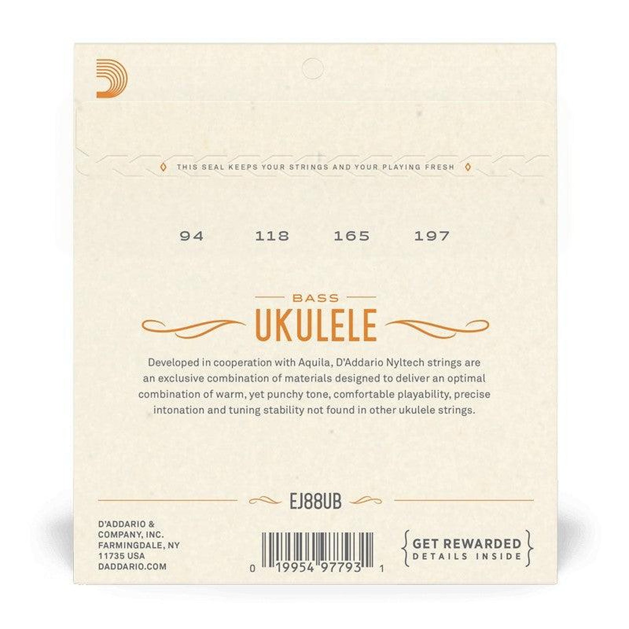 Encordado para ukelele bajo D'Addario EJ88UB Nyltech — imagen 2