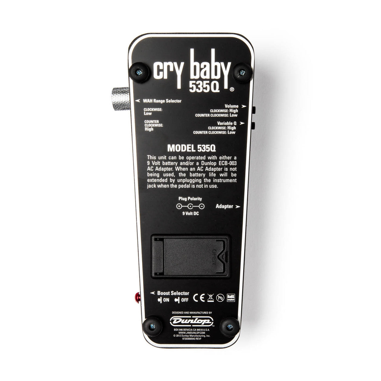 Pedal Dunlop Guitarra 535q-b Cry Baby 11537002001
