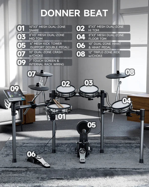 Bateria Electronica Beat Donner Ec6989
