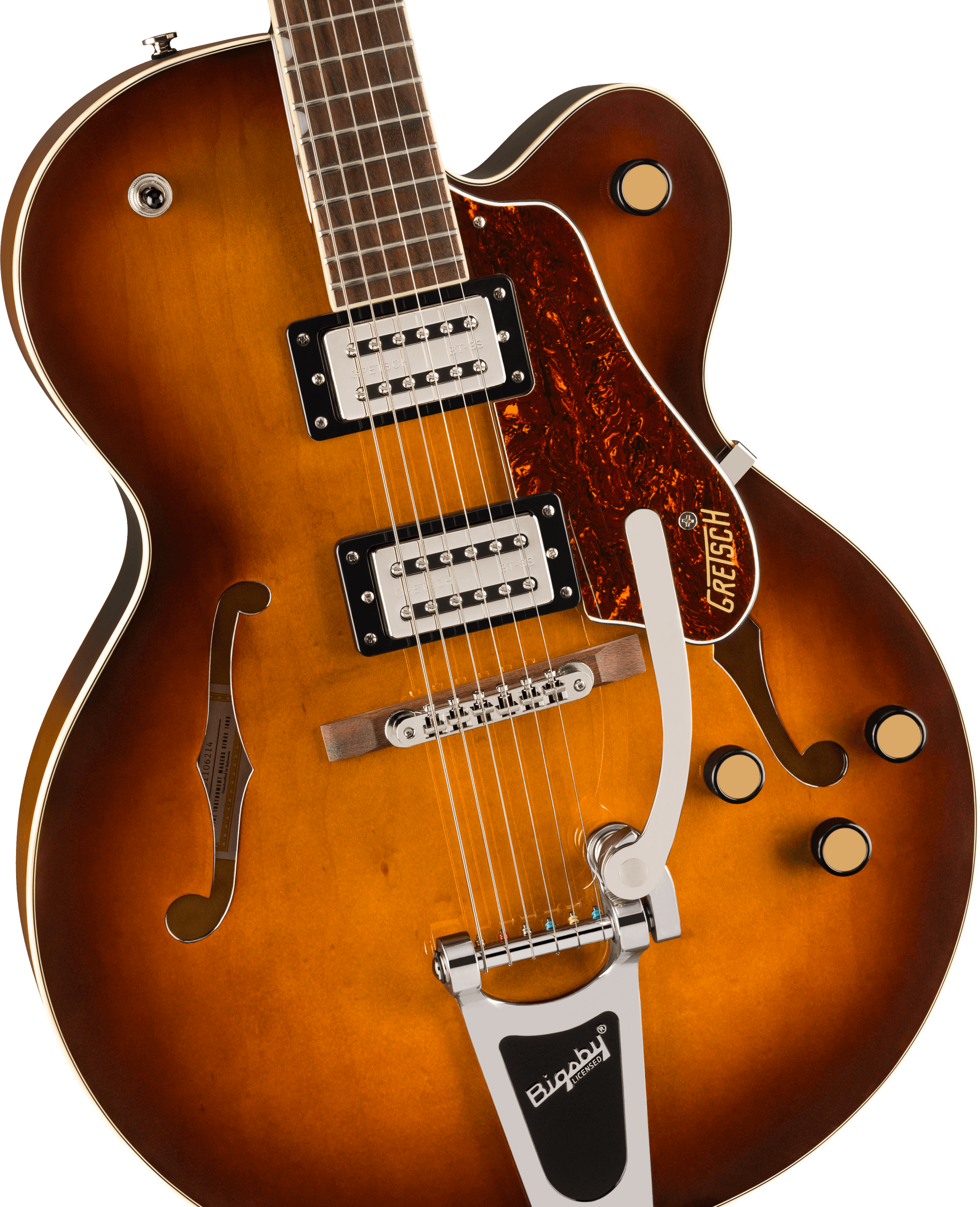 Guitarra Electrica Gretsch G2420t Streamliner Hollow Body Con Bigsby Robusto Burst 2807205552
