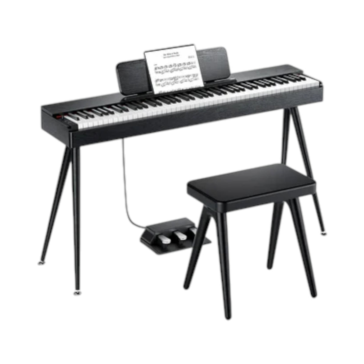 Piano Digital Donner Ec6971 S100 Bk 88 Teclas Negro