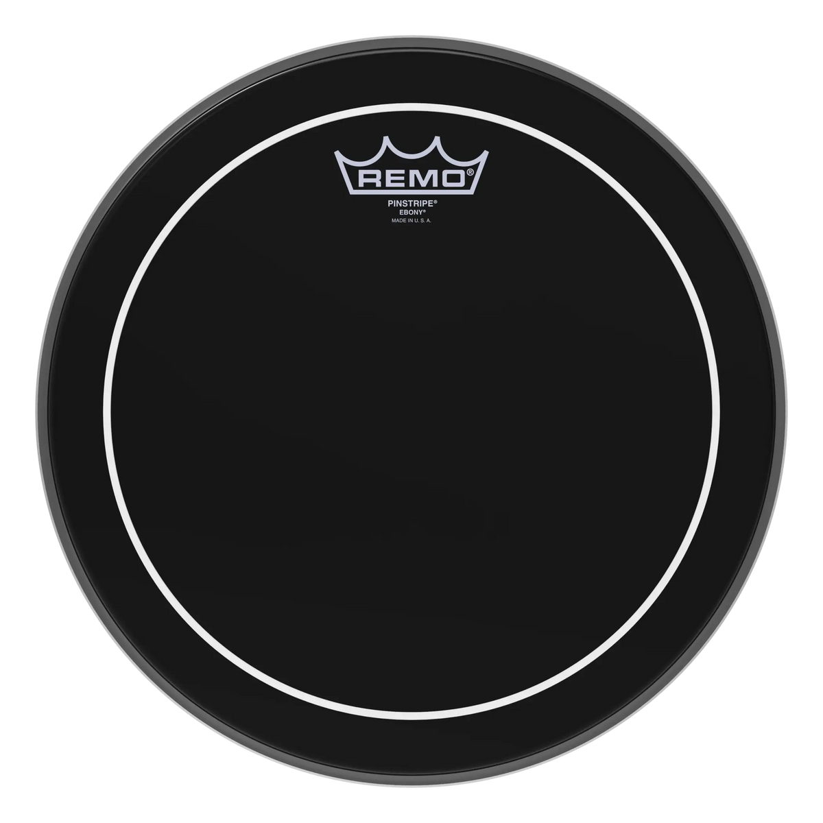 Parche Remo Pinstripe De 12 Gota Aceite Negro Es-0612-ps