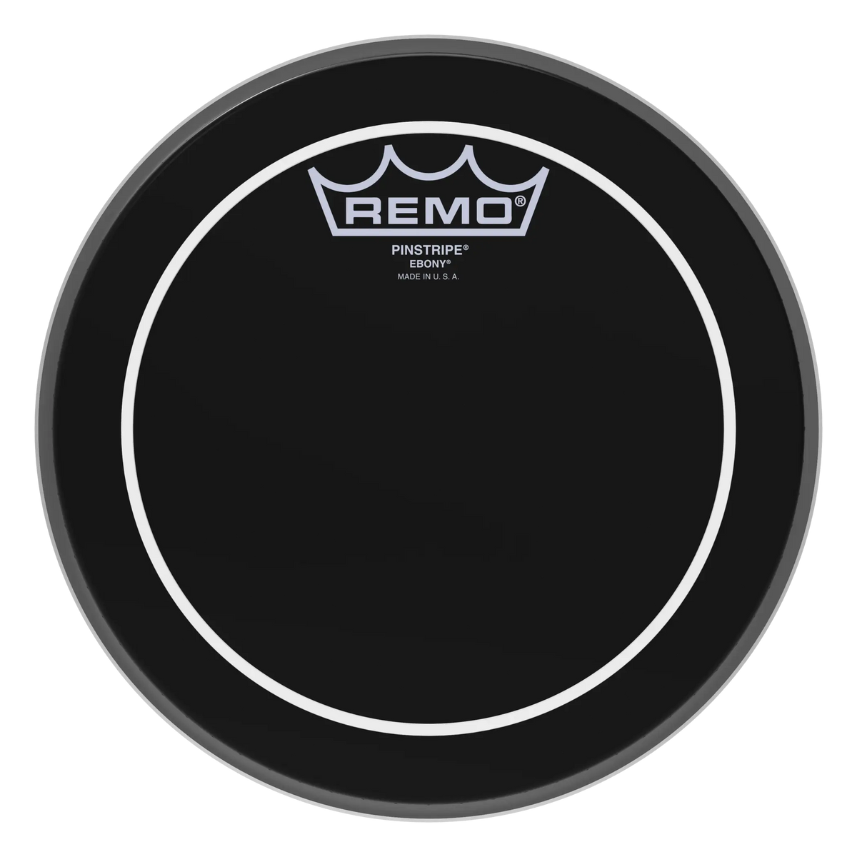 Parche Remo Pinstripe De 8 Gota Aceite Negro Es-0608-ps