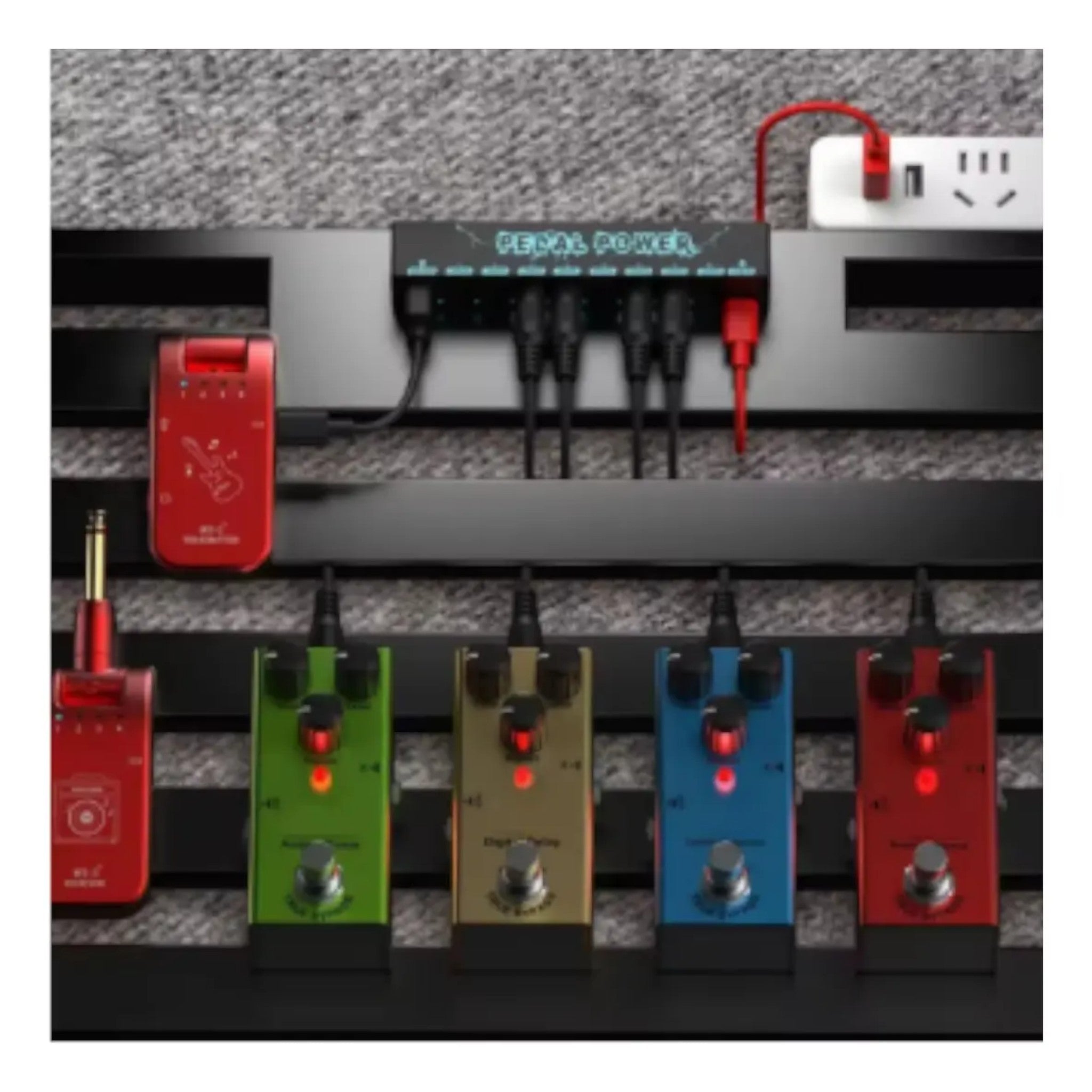 Fuente Alimentacion 8 Canales Para Pedal De Efecto Guitarra