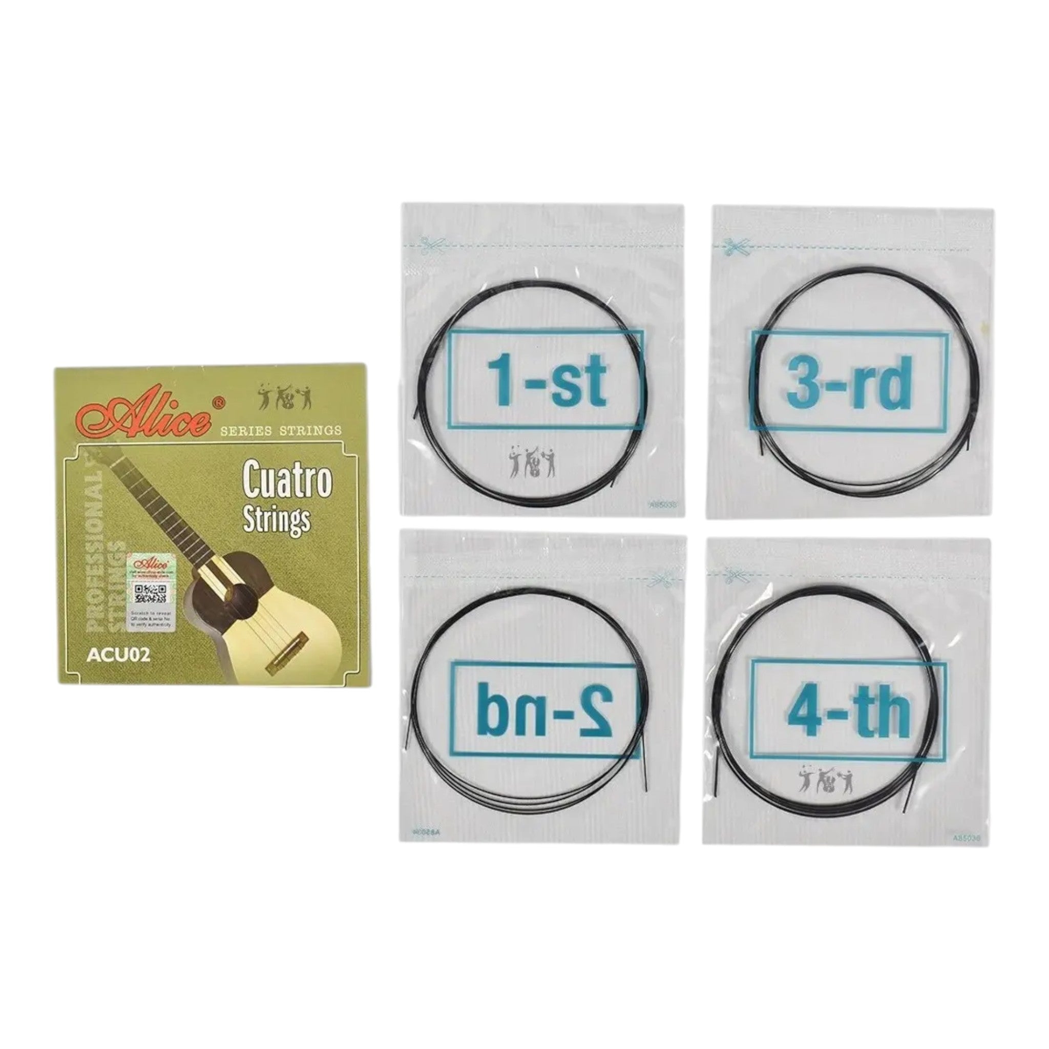 Encordado Set Cuerdas Cuatro Llanero Venezolano Alice Acu02