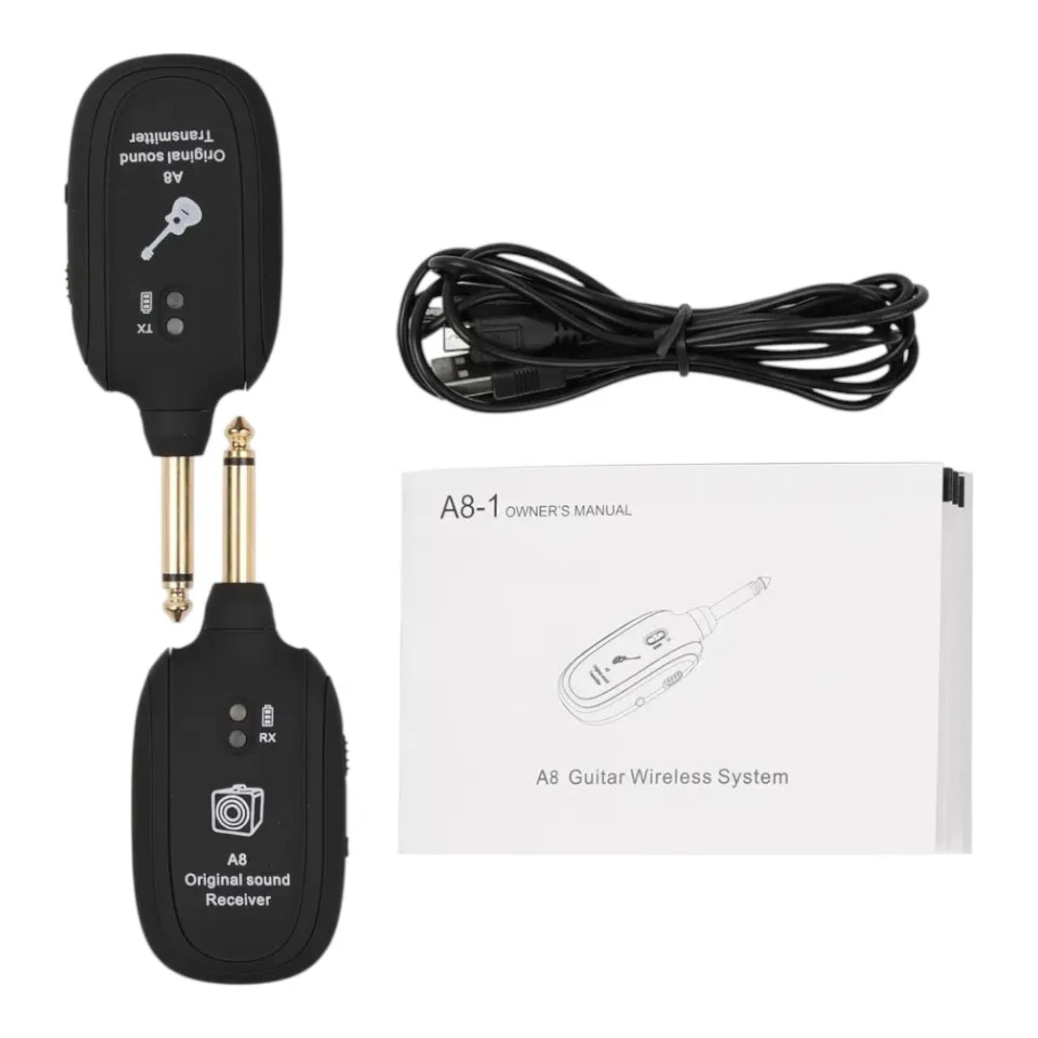 Sistema Transmisor Y Receptor Inalambrico Guitarra Bajo A8