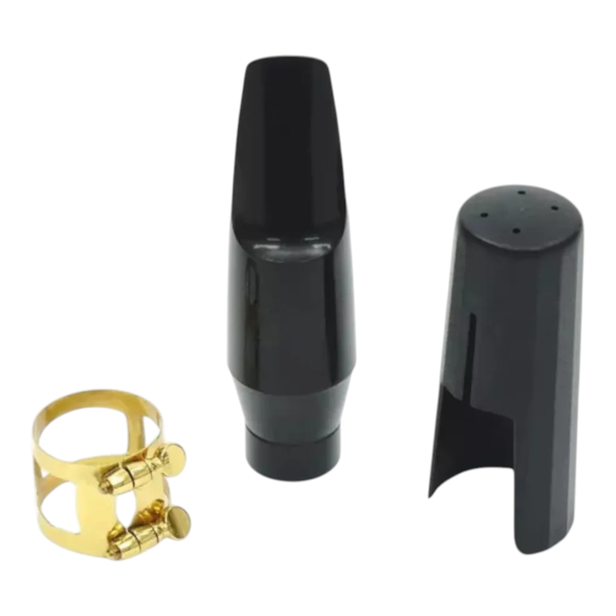 Boquilla Para Saxofón Tenor + Abrazadera + Tapa Boquilla