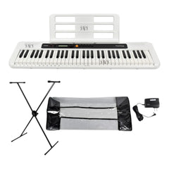 Teclado Casio Ct-s200 We + Base + Forro + Adaptador Organeta 110v Blanco