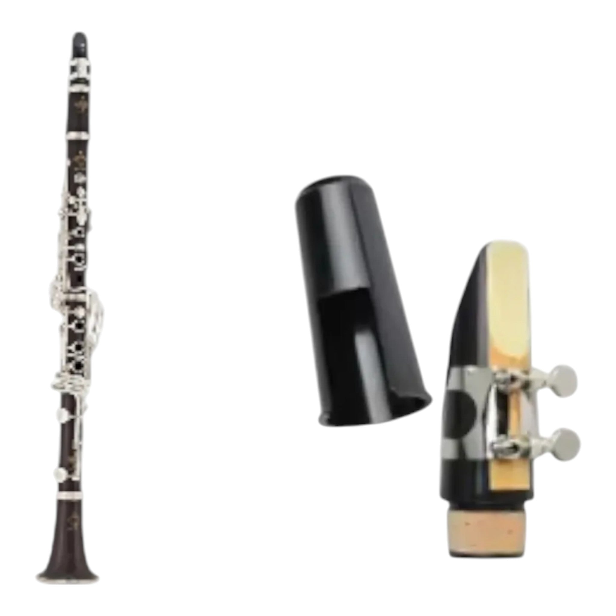 Boquilla Para Clarinete Sib + Abrazadera + Tapa Boquilla