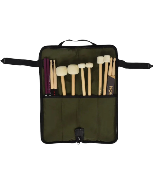 Baquetero Con Bandas De Agarre Estuche Baquetas Cuero