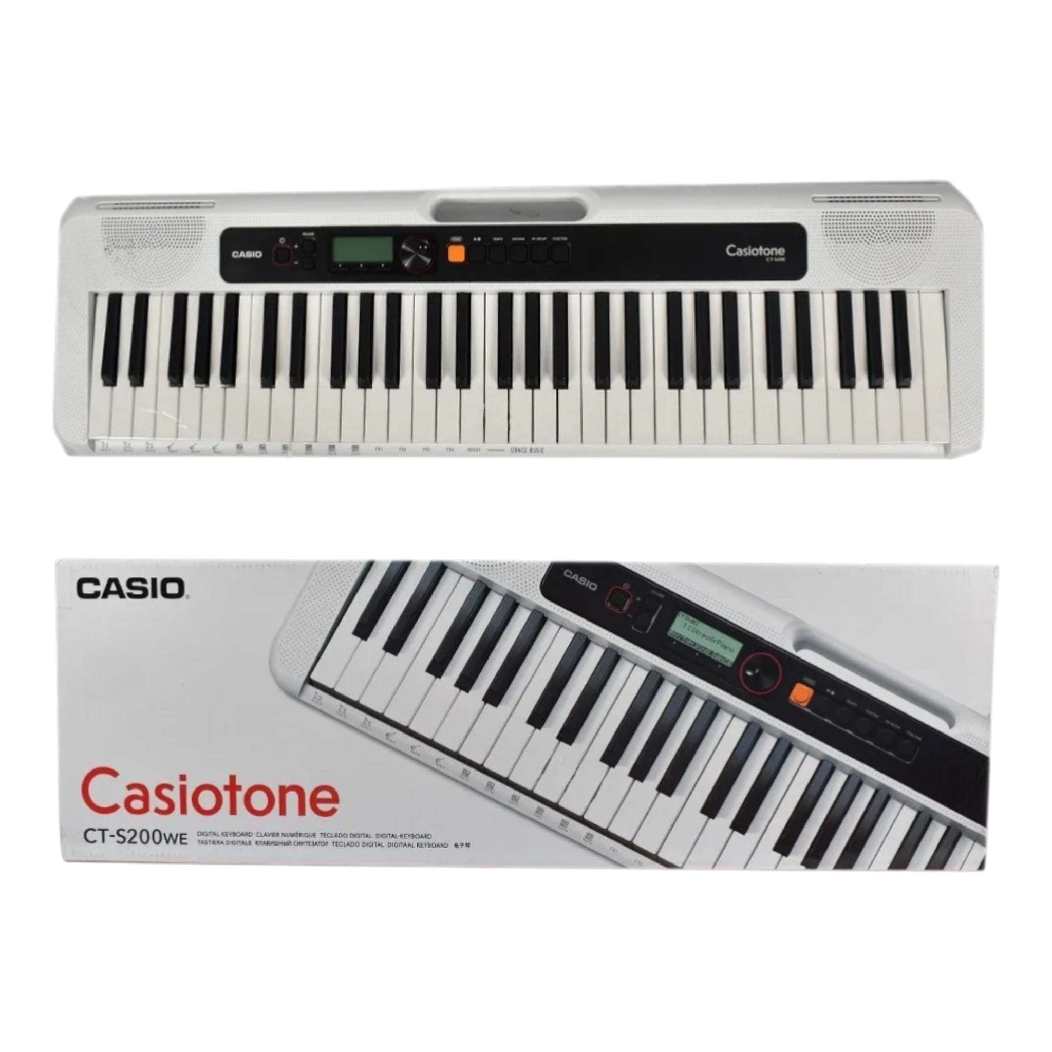 Teclado Casio Ct-s200 We + Adaptador Organeta 5 Octavas 220v