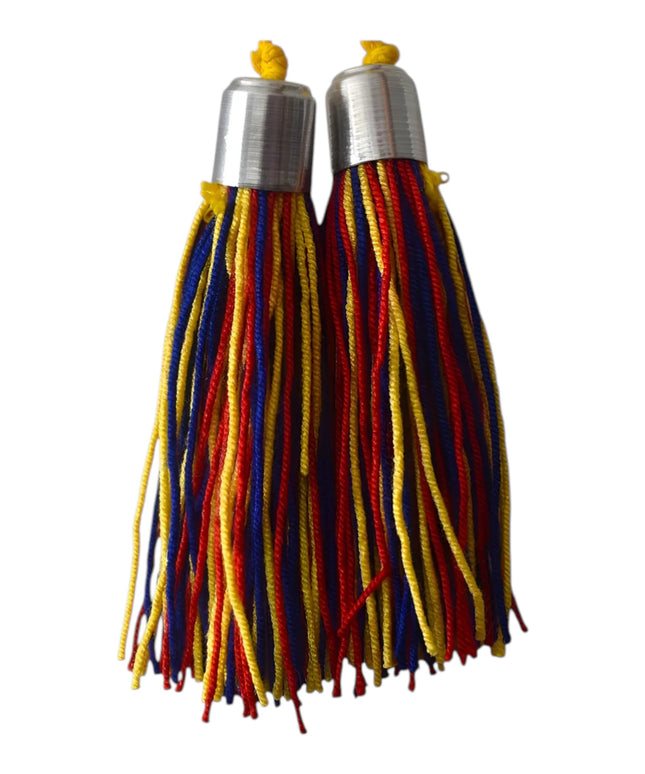 Borlas Tricolor Para Bastón De Mando De Banda Marcial Par