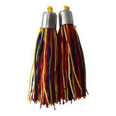 Borlas Tricolor Para Bastón De Mando De Banda Marcial Par