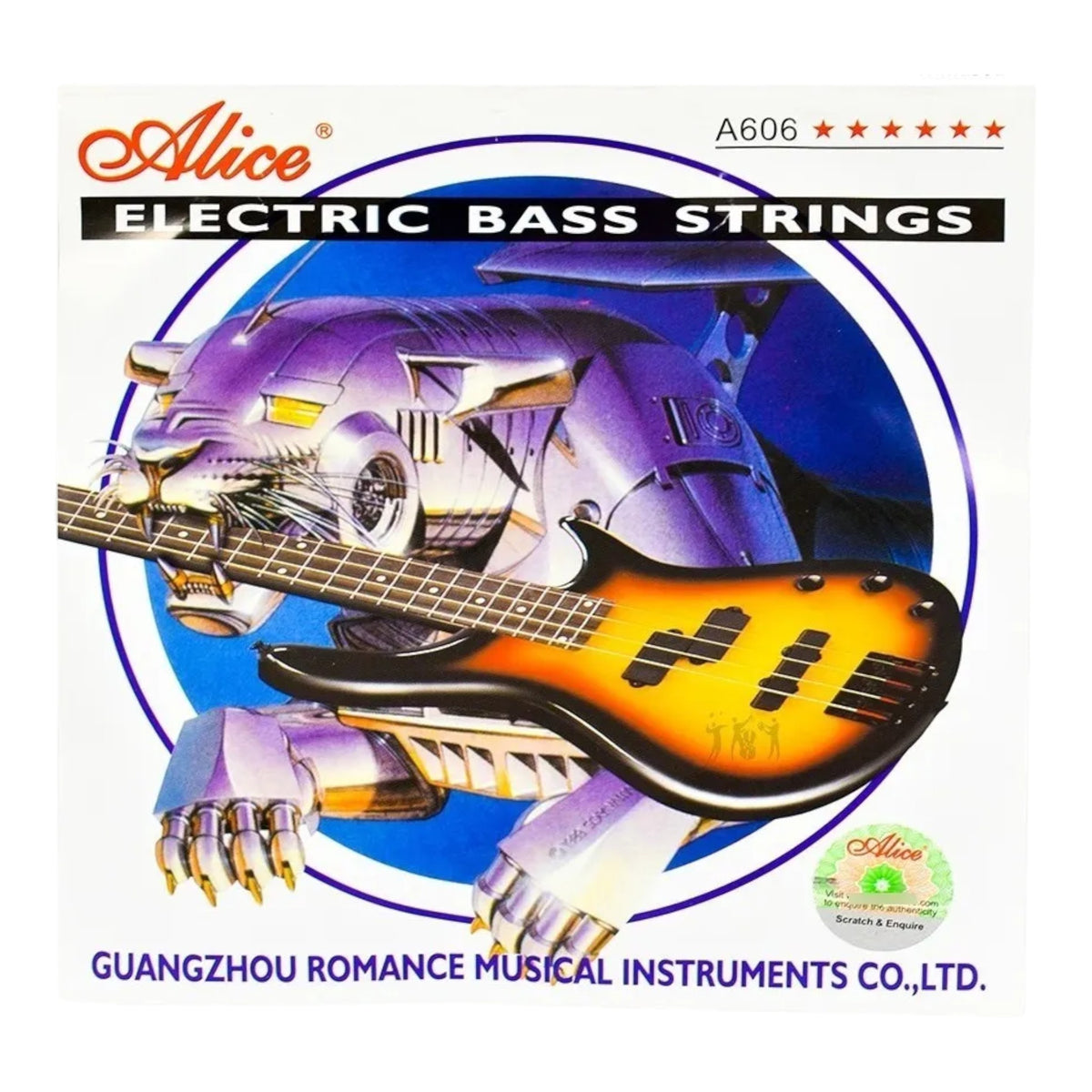 Cuerdas Bajo Eléctrico 4 Cuerdas Alice A606-4m 45-105