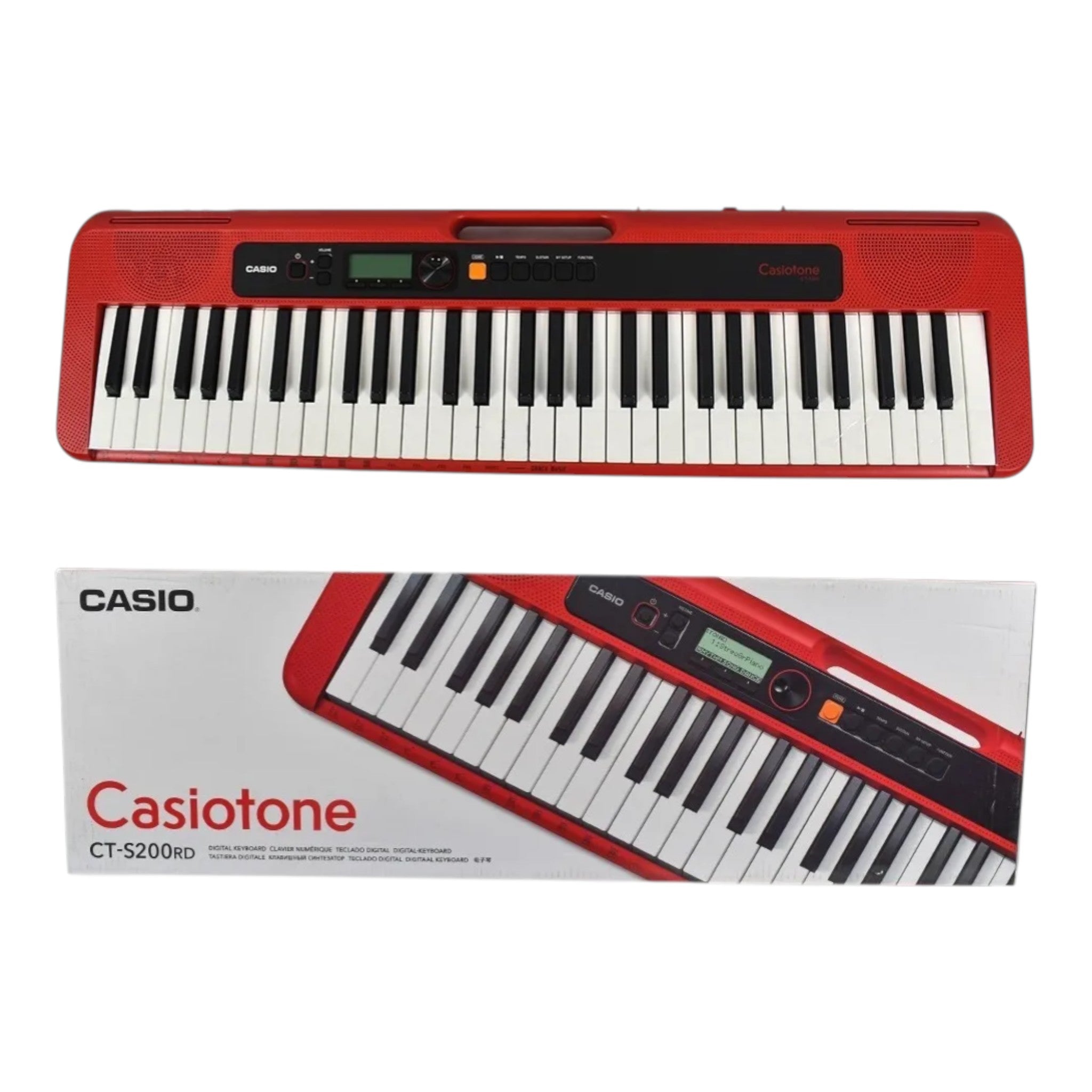 Teclado Casio Ct-s200 Rd + Adaptador Organeta 5 Octavas 9.5v