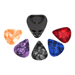 Porta Pajuelas Picks En Adhesivo Para Guitarra + 5 Púas