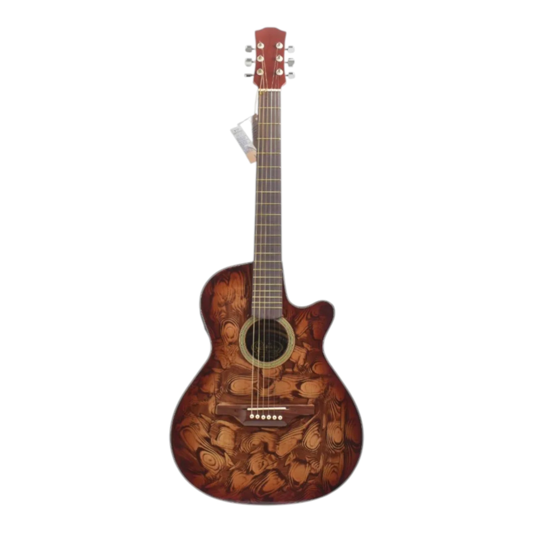 Guitarra Electroacustica Cuerdas Metalica Con Diseño + Estuche