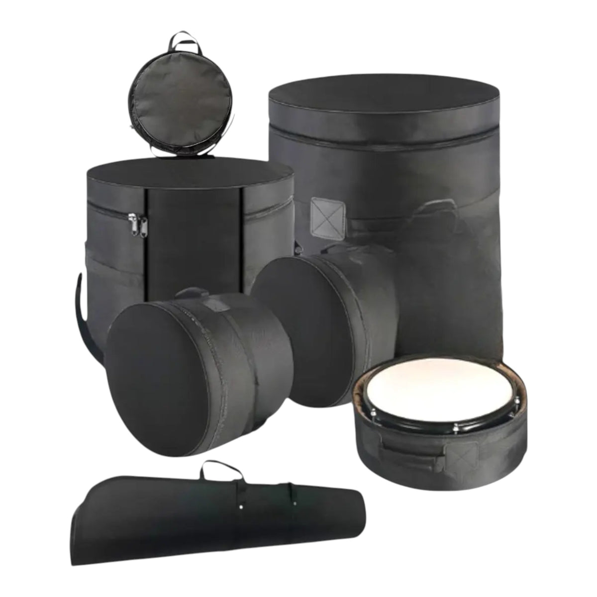 Set Estuches Bateria Acustica Semiduro + Estuche Platillos