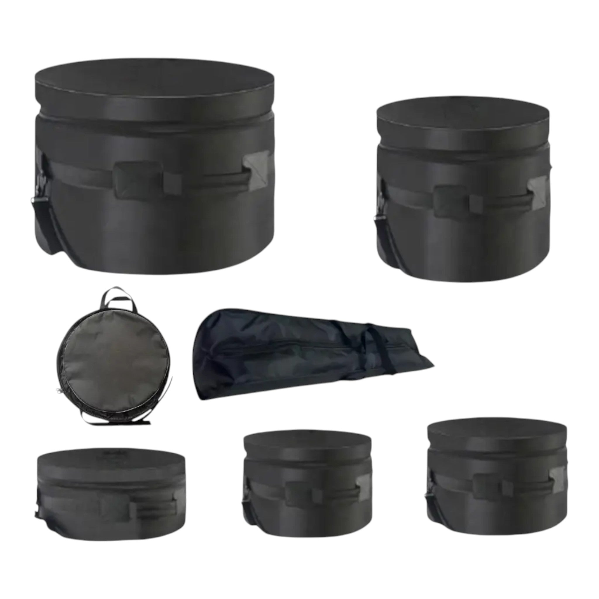 Set Estuches Bateria Acustica Semiduro + Estuche Platillos