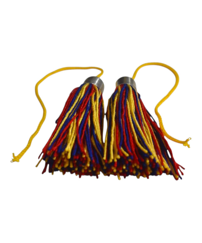 Borlas Tricolor Para Bastón De Mando De Banda Marcial Par