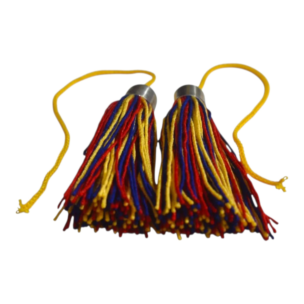 Borlas Tricolor Para Bastón De Mando De Banda Marcial Par